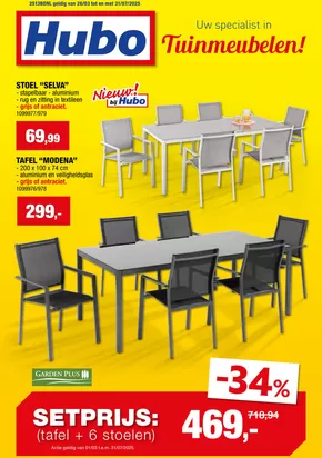 Catalogue Hubo à Chimay | Uw Specialist In Tuinmeubelen! | 2025-03-26T00:00:00.000Z - 2025-07-31T00:00:00.000Z