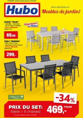 Catalogue Hubo à Chimay | Meubles De Jardin! | 2025-04-14T00:00:00.000Z - 2025-07-31T00:00:00.000Z