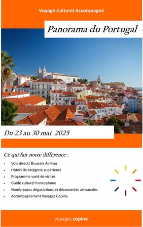 Catalogue Voyages Copine à Namur | Voyage Culturel Accompagné | 2025-05-07T00:00:00.000Z - 2025-05-30T00:00:00.000Z
