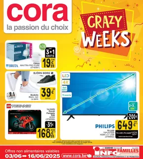 Catalogue Cora à Charleroi | Crazy Weeks. | 2025-06-03T00:00:00.000Z - 2025-06-16T00:00:00.000Z