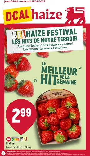Catalogue Delhaize à Libramont-Chevigny | Festival. | 2025-06-05T00:00:00.000Z - 2025-06-11T00:00:00.000Z
