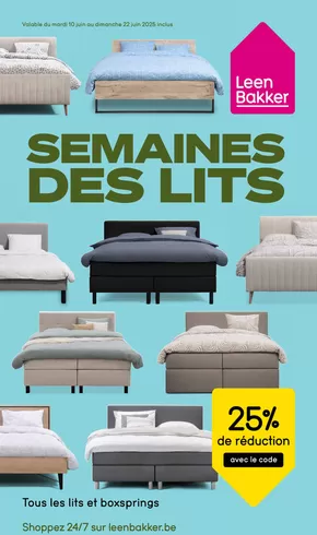 Catalogue Leen Bakker | Semaines Des Lits | 2025-06-10T00:00:00.000Z - 2025-06-22T00:00:00.000Z