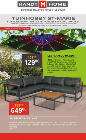 Catalogue HandyHome à Charleroi | Tuinhobby St-marie | 2025-06-10T00:00:00.000Z - 2025-06-22T00:00:00.000Z
