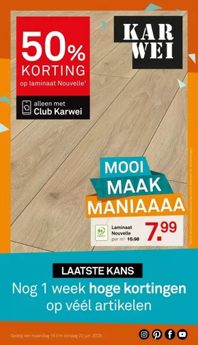Catalogue Karwei à Wuustwezel | Week 25 | 2025-06-16T00:00:00.000Z - 2025-06-22T00:00:00.000Z