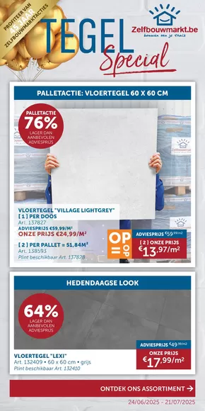 Catalogue Zelfbouwmarkt à Bruxelles | Tegelspecial | 2025-06-24T00:00:00.000Z - 2025-07-21T00:00:00.000Z