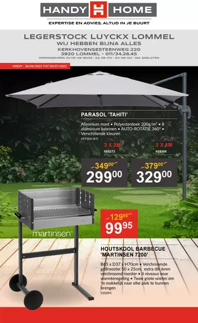 Catalogue HandyHome à Charleroi | Legerstock Luyckx Lommel | 2025-06-28T00:00:00.000Z - 2025-07-20T00:00:00.000Z
