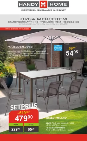 Catalogue HandyHome à Charleroi | Orga Merchtem | 2025-06-28T00:00:00.000Z - 2025-07-20T00:00:00.000Z