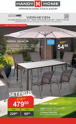 Catalogue HandyHome à Maasmechelen | Verheyen. | 2025-06-28T00:00:00.000Z - 2025-07-20T00:00:00.000Z