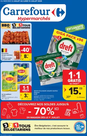 Catalogue Carrefour à Charleroi | Offres et promotions actuelles | 2025-07-02T00:00:00.000Z - 2025-07-14T00:00:00.000Z