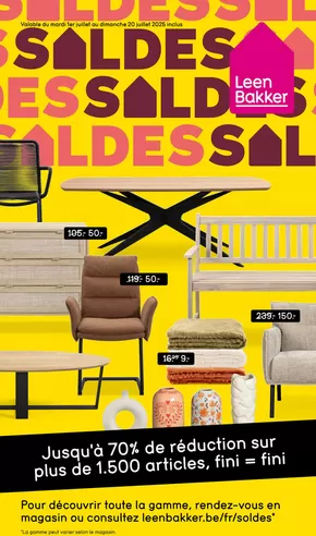 Catalogue Leen Bakker à Hasselt | Folder Leen Bakker - FR | 2025-07-01T00:00:00.000Z - 2025-07-20T00:00:00.000Z