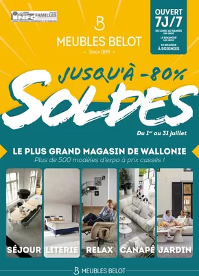 Catalogue Belot Meubelen | FOLDER SOLDES | 2025-07-01T00:00:00.000Z - 2025-07-31T00:00:00.000Z