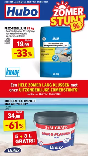 Catalogue Hubo à Ninove | Hubo Folder | 2025-07-02T00:00:00.000Z - 2025-08-31T00:00:00.000Z